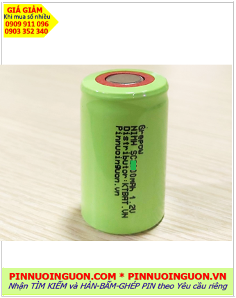 Pin sạc 1.2v SC3500mAh, Pin sạc công nghiệp đầu bằng NiMh SC3500mAh 1.2v, Cell pin Grepow NiMh SC3500mAh 1.2v